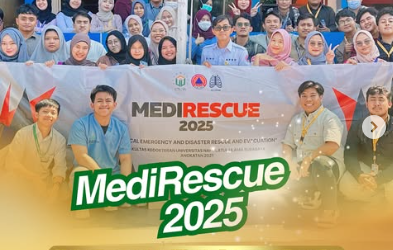 MEDIRESCUE, PEMATERIAN DAN PELATIHAN PENYELAMATAN, EVAKUASI DARURAT MEDIS DAN BENCANA FK UNUSA